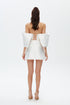 BOW TIE SLEEVE DETAILED MINI DRESS